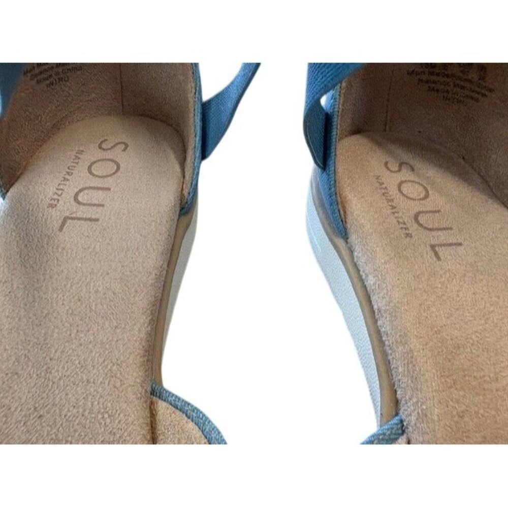 Soul Naturalizer Womens Intro Blue Denim Ankle Strap Flat Shoes Size 10M - Picture 6 of 7